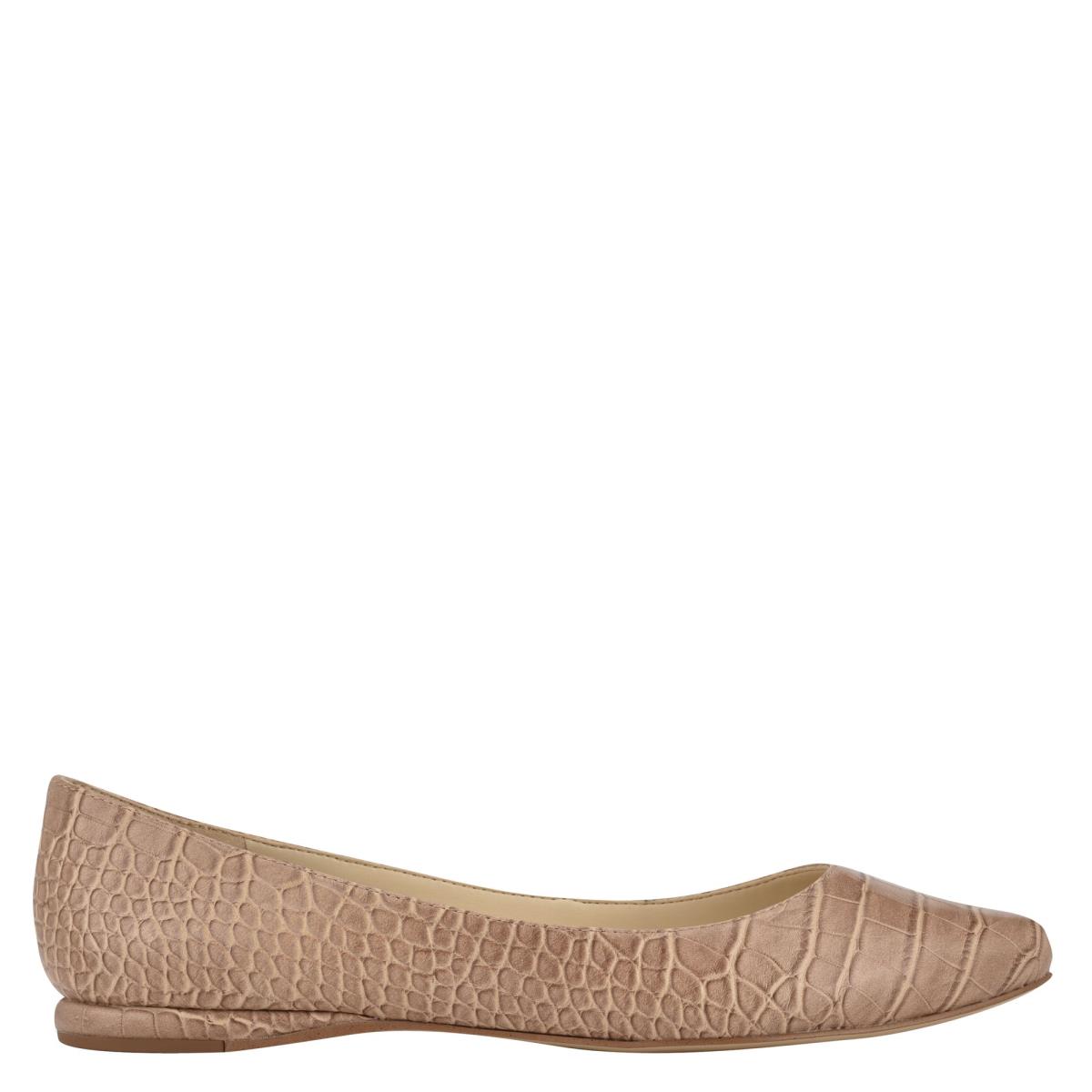 Nine West Speakup Almond Puntera Albaricoque Serpent | 1275JXRGA