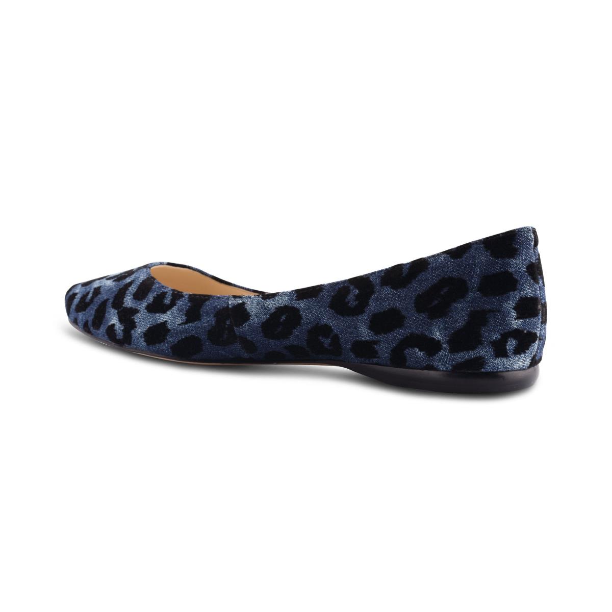 Nine West Speakup Almond Puntera Azules Leopardo | 2078JTBAO