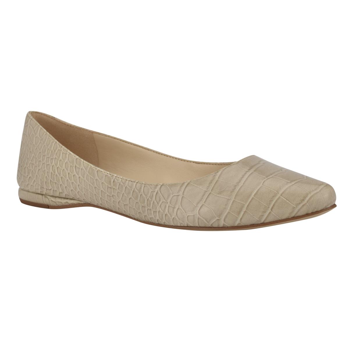 Nine West Speakup Almond Puntera Gris Serpent | 8410AUHOL