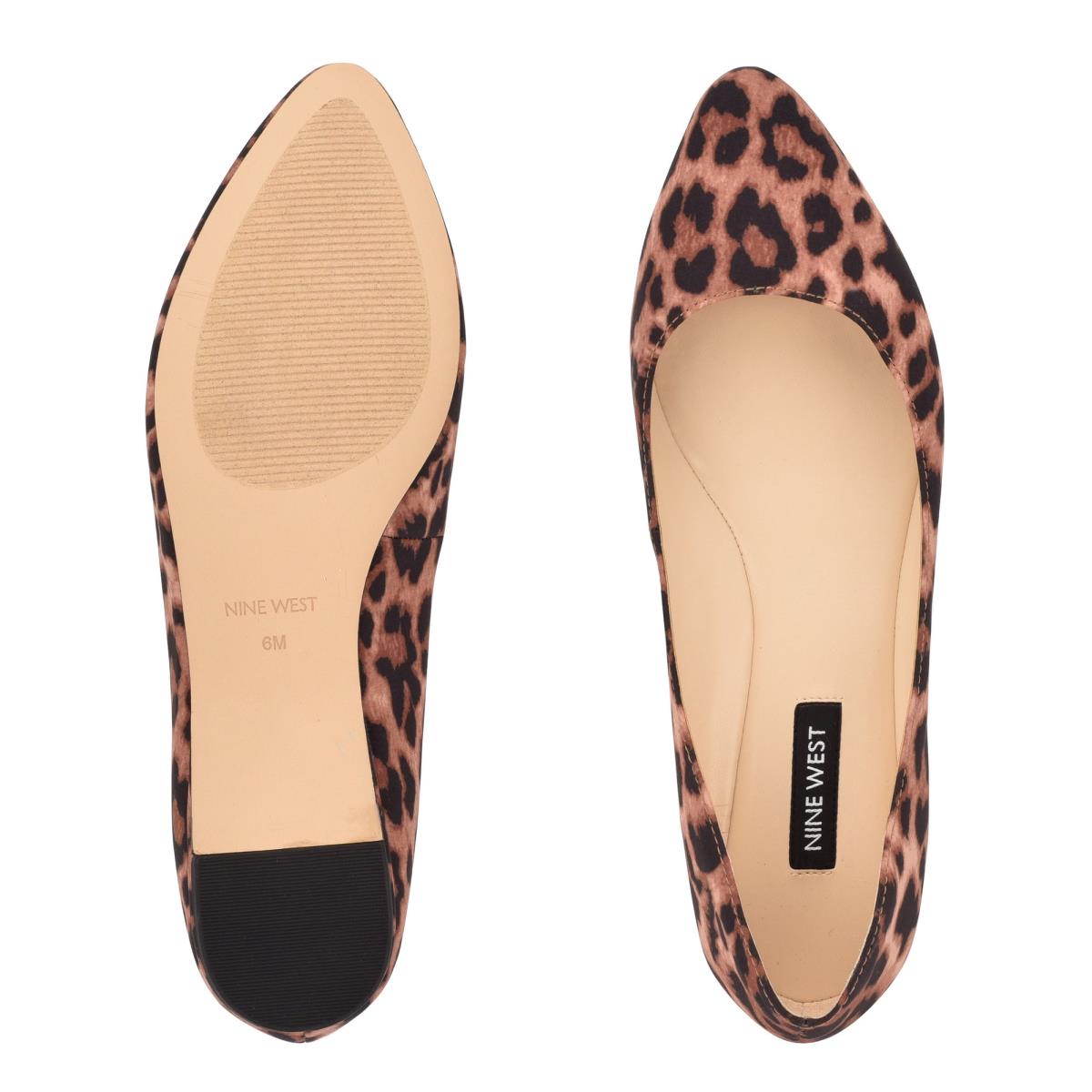 Nine West Speakup Almond Puntera Leopardo | 9841MKWZO