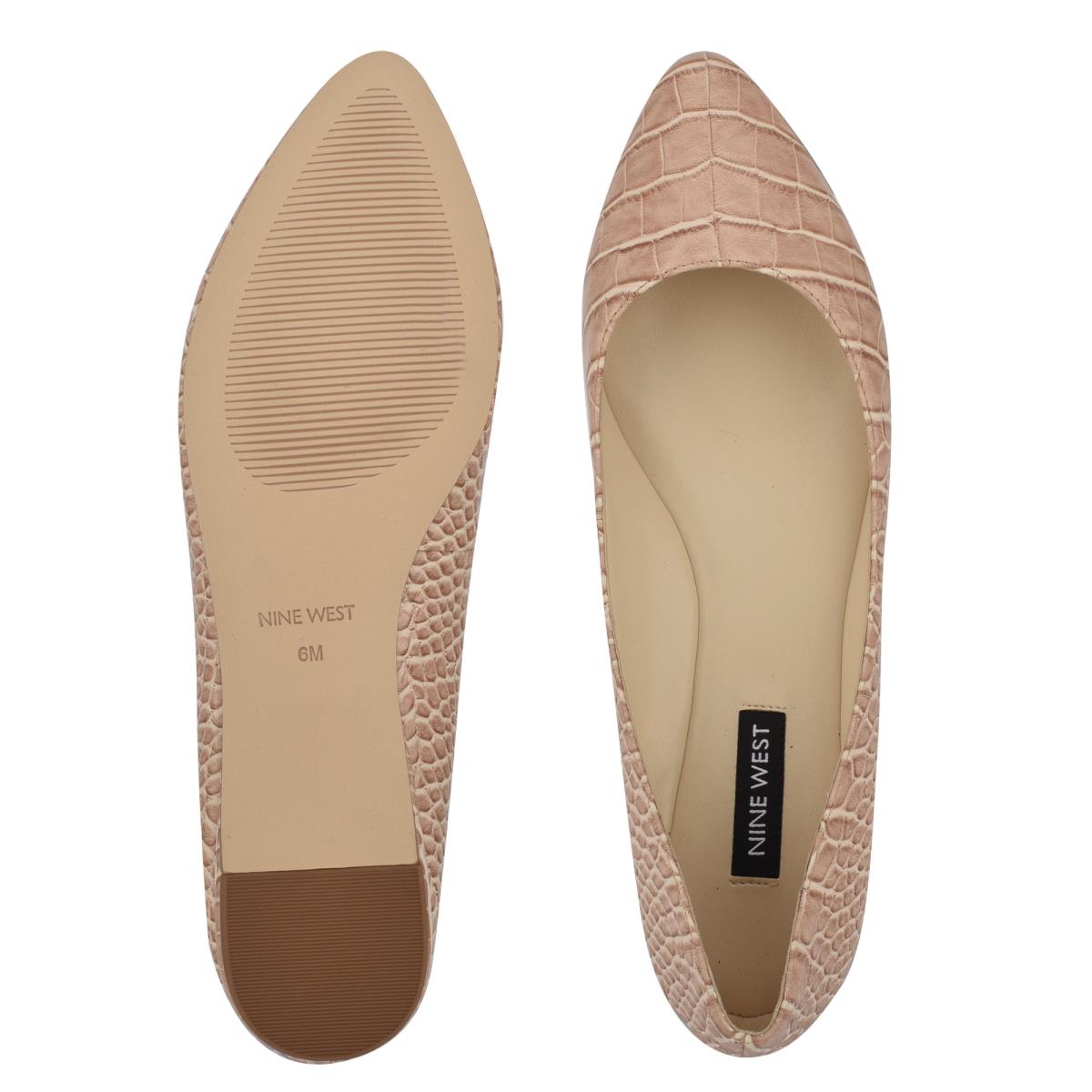 Nine West Speakup Almond Puntera Rosas Serpent | 9421UTVMS