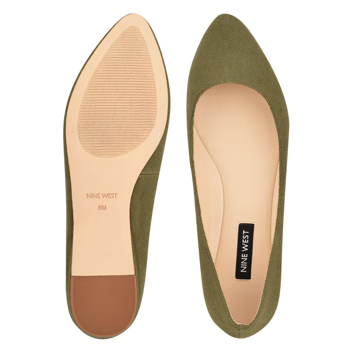 Nine West Speakup Almond Puntera Verde Oliva | 1586BIPOW