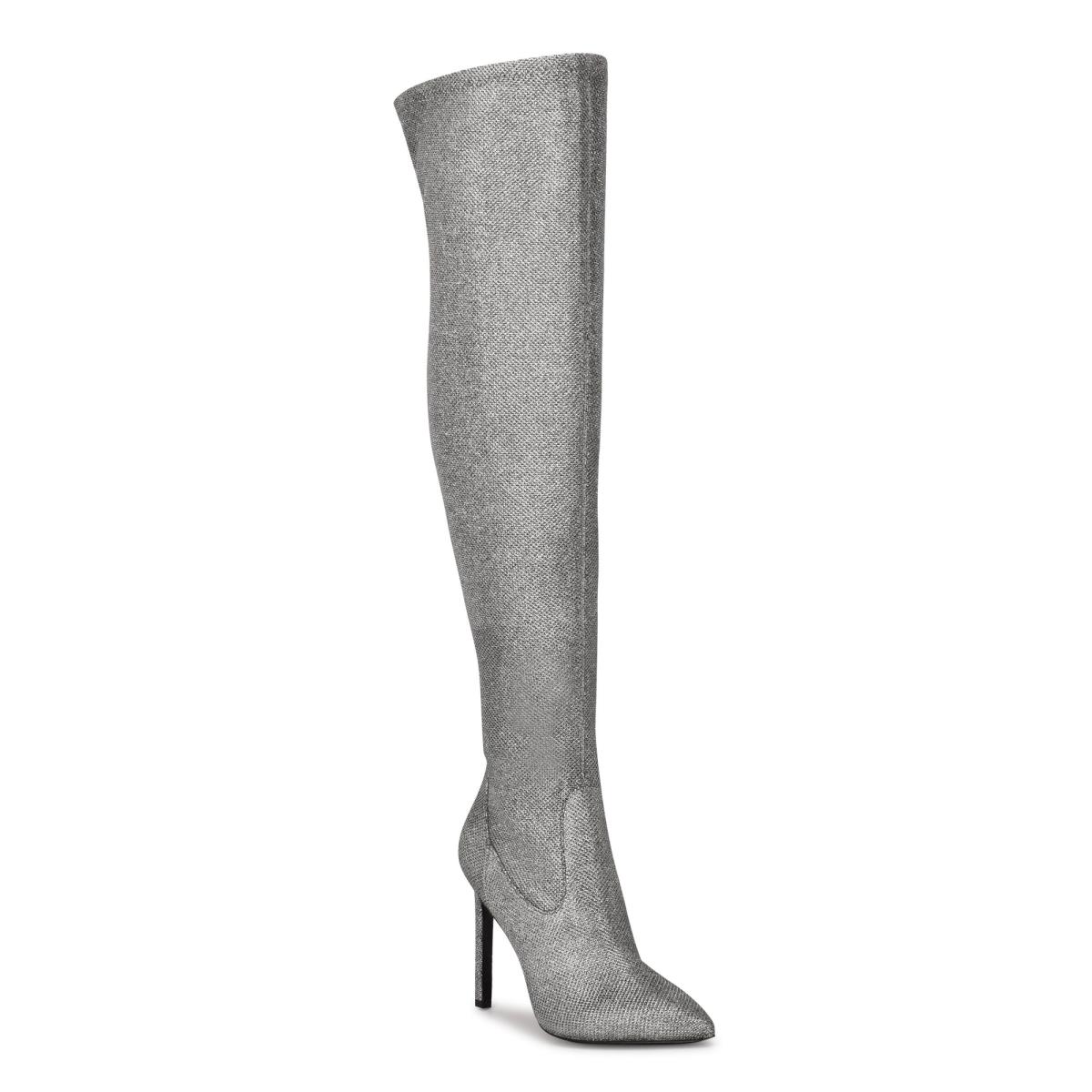 Nine West Tacy Over The Knee Azules Gris | 3186XUTZV