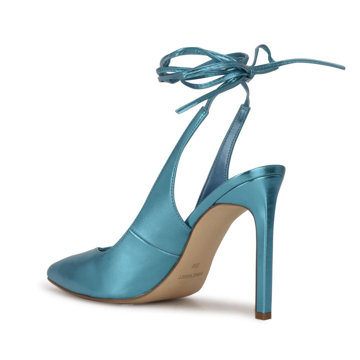 Nine West Talon Ankle Wrap Vestido Azules | 2586QTGPA