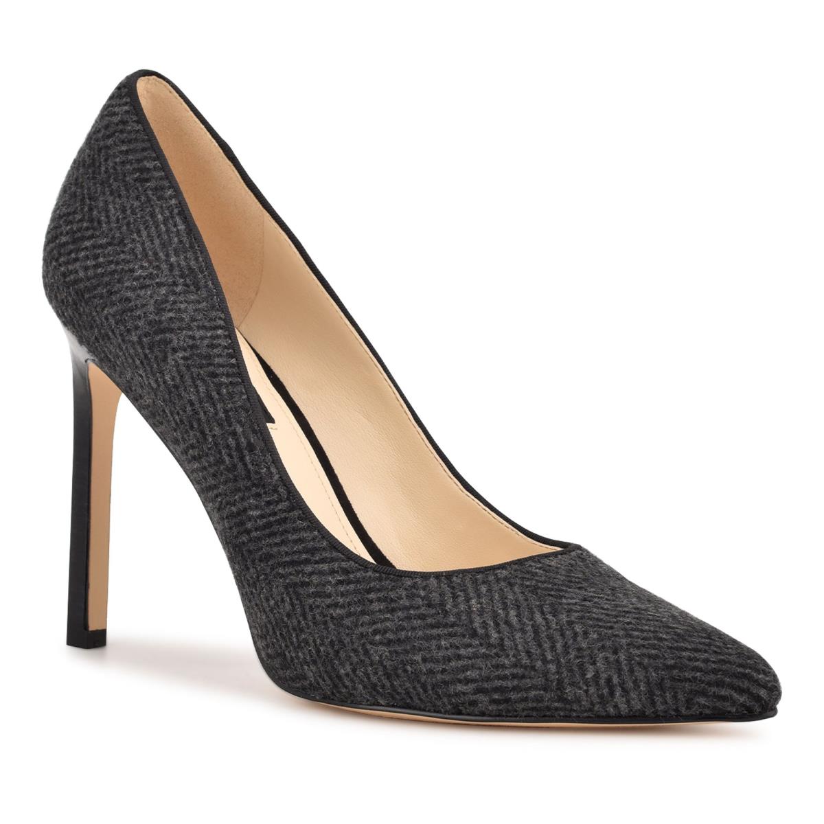 Nine West Tatiana Pointy Puntera Gris Oscuro | 1740OYCQM