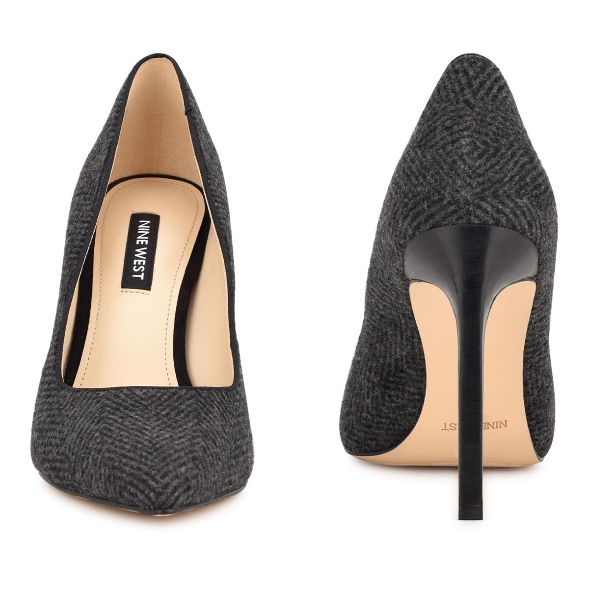 Nine West Tatiana Pointy Puntera Gris Oscuro | 1740OYCQM