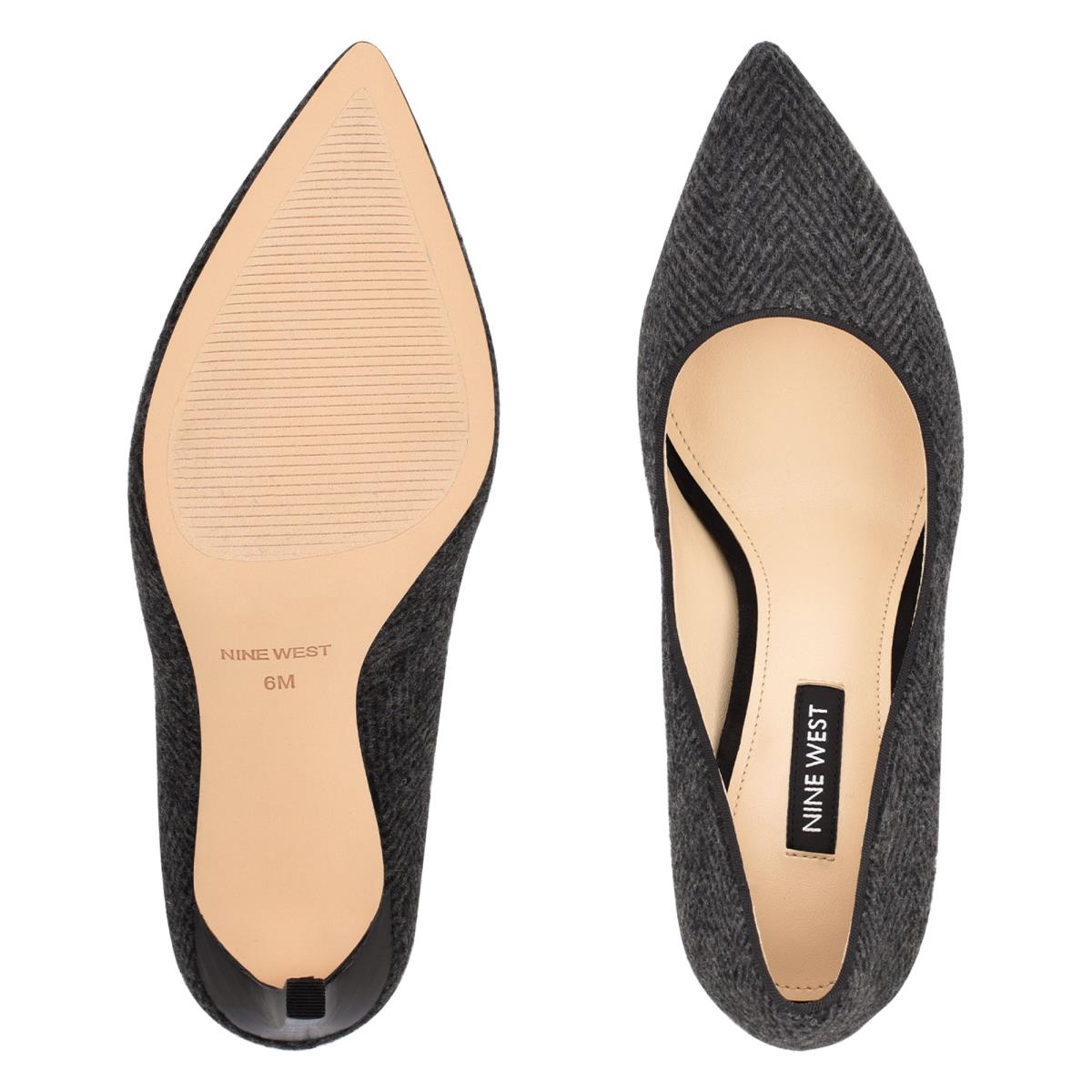 Nine West Tatiana Pointy Puntera Gris Oscuro | 1740OYCQM