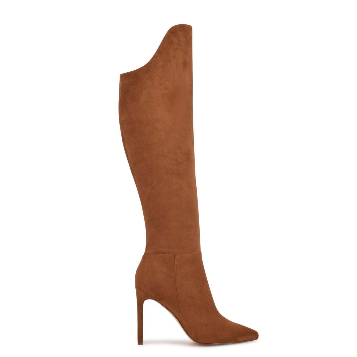 Nine West Teleena Anchos Calf Marrones | 5932AZKQE