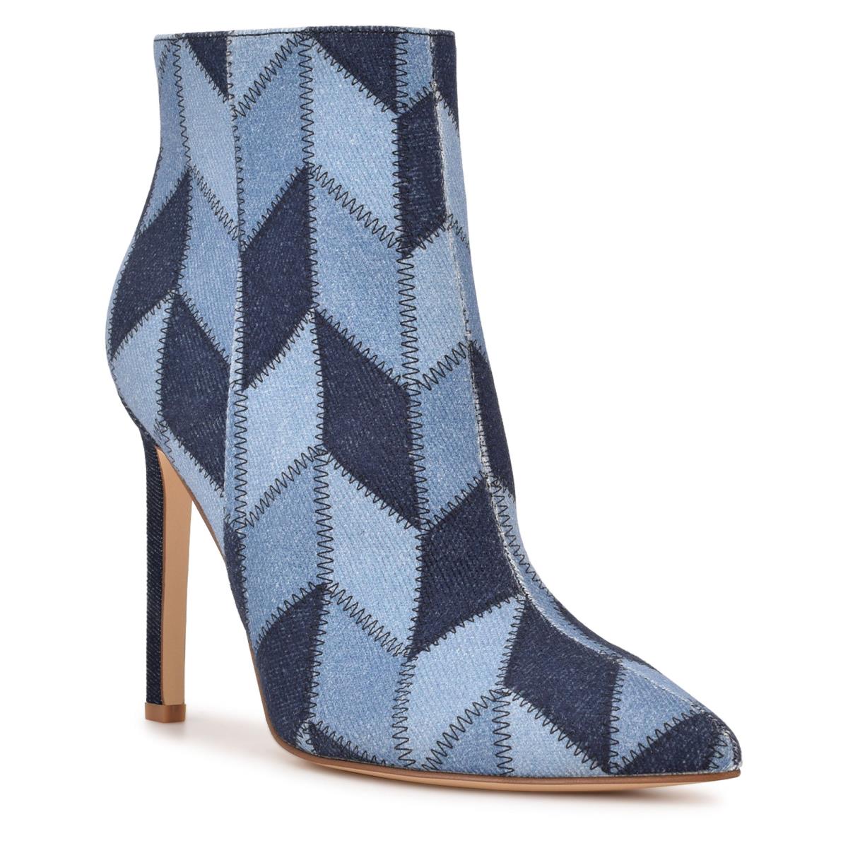 Nine West Tennon Vestido Bootie Azules | 9875PQFWY