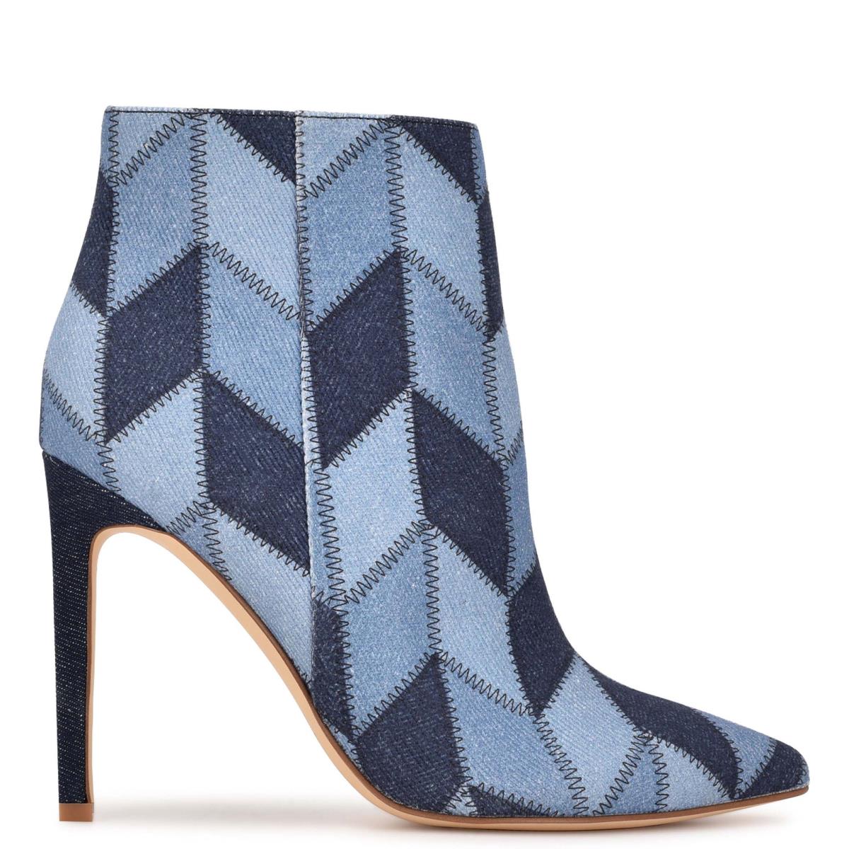 Nine West Tennon Vestido Bootie Azules | 9875PQFWY