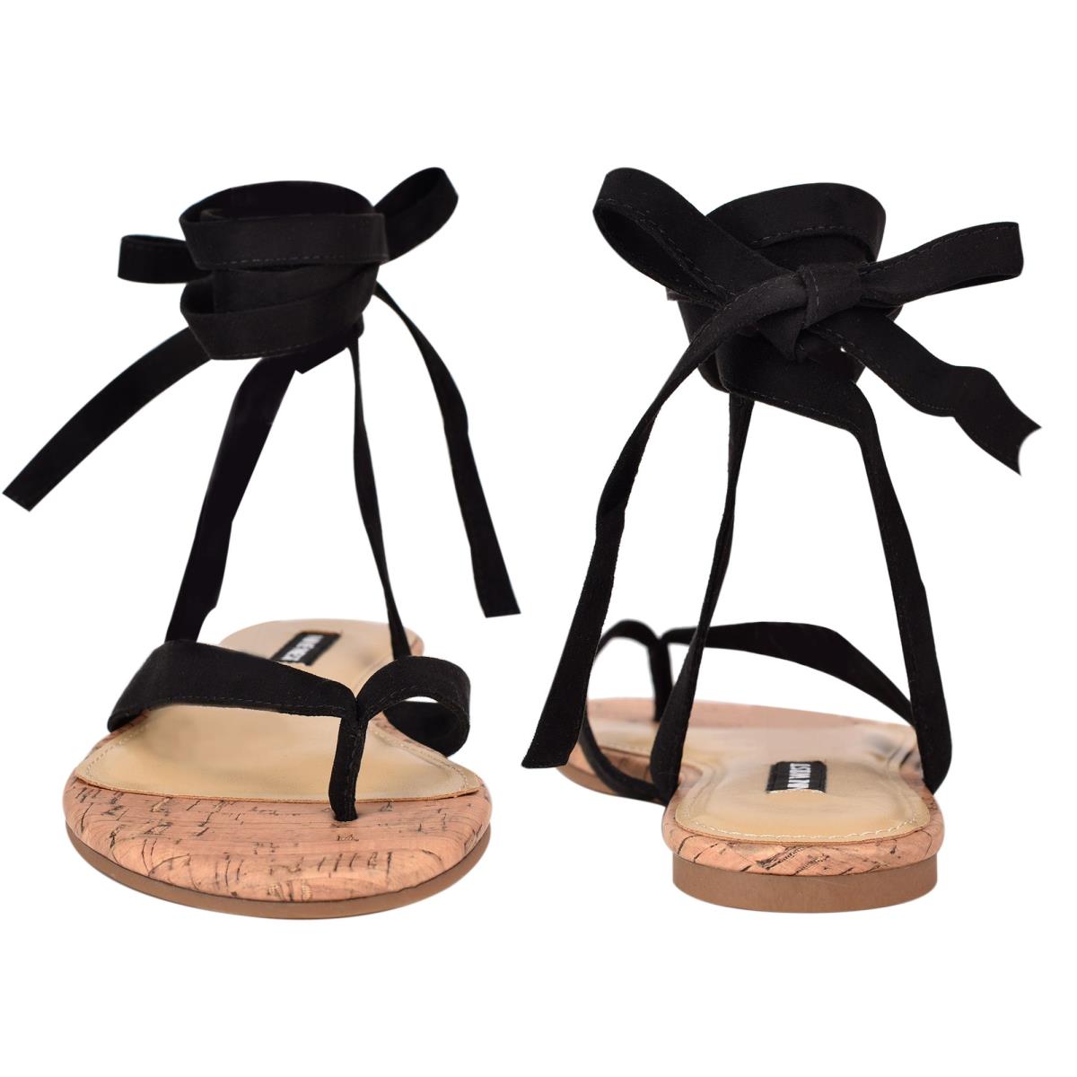 Nine West Tiedup Ankle Wrap Negras | 2746LXRCD