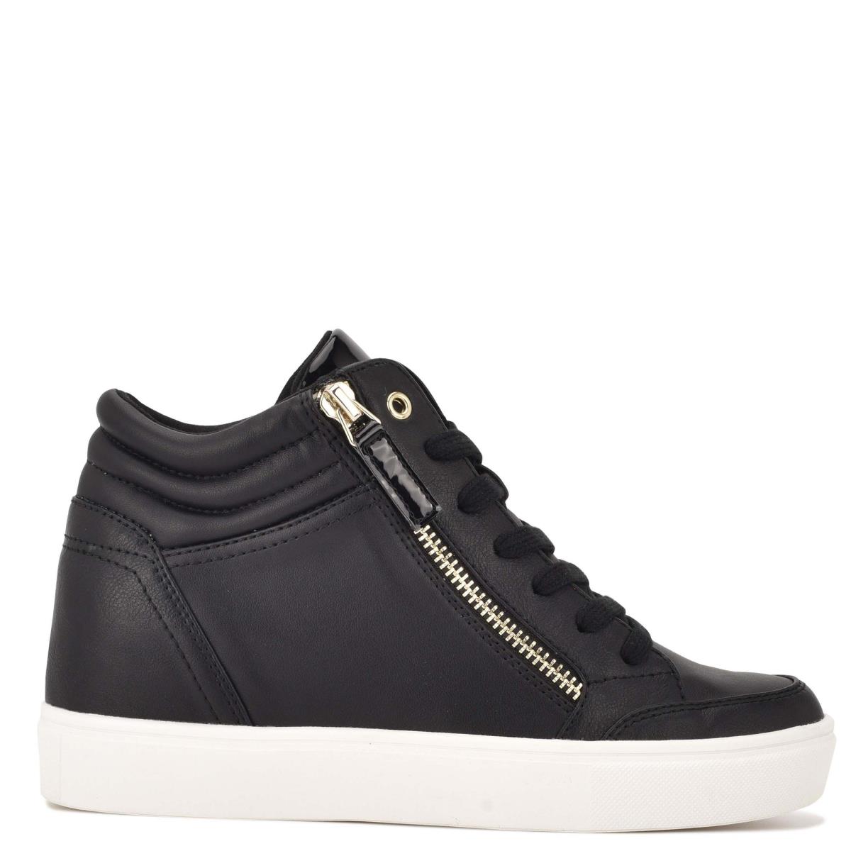 Nine West Tons High Top Hidden Wedge Sneakers Negras | 2530AWMNE