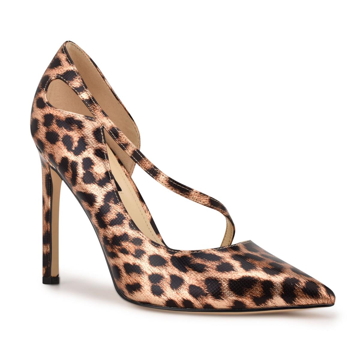 Nine West Twirl Pointy Puntera Leopardo | 7359MVOTR