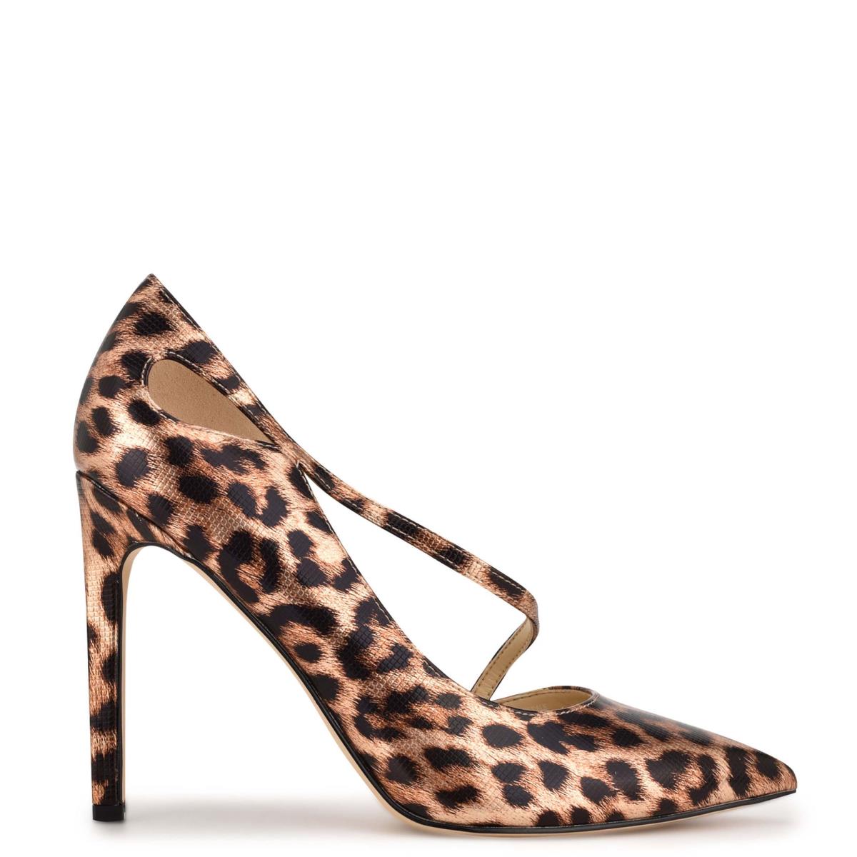 Nine West Twirl Pointy Puntera Leopardo | 7359MVOTR