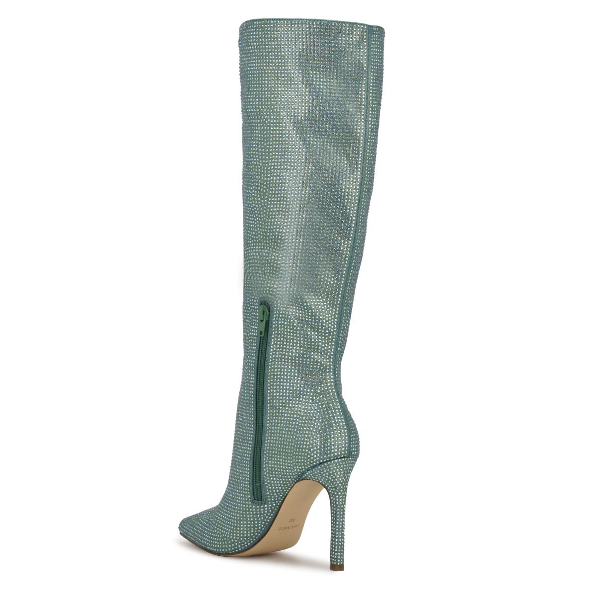 Nine West Tysh Rhinestone Verde Claro | 5829CHLGE