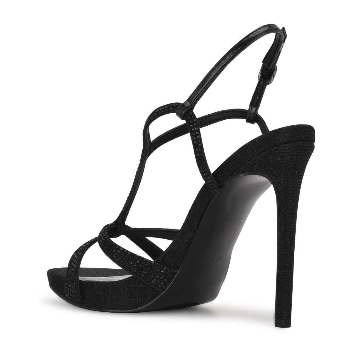 Nine West Ulliy Tacón Negras | 0859KVJNU