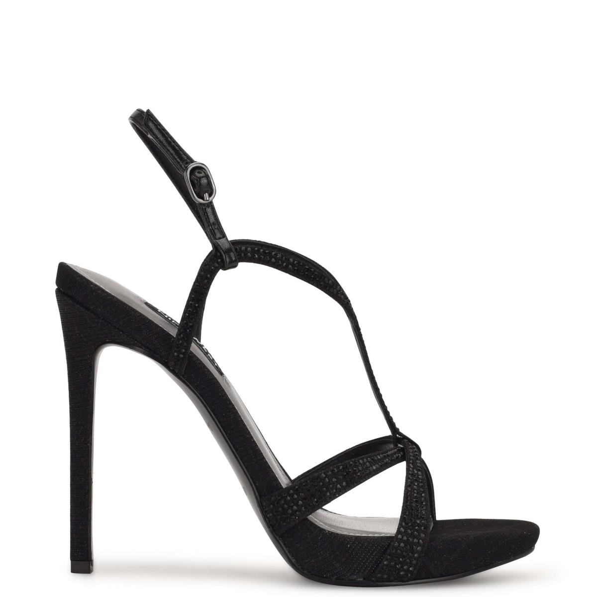 Nine West Ulliy Tacón Negras | 0859KVJNU