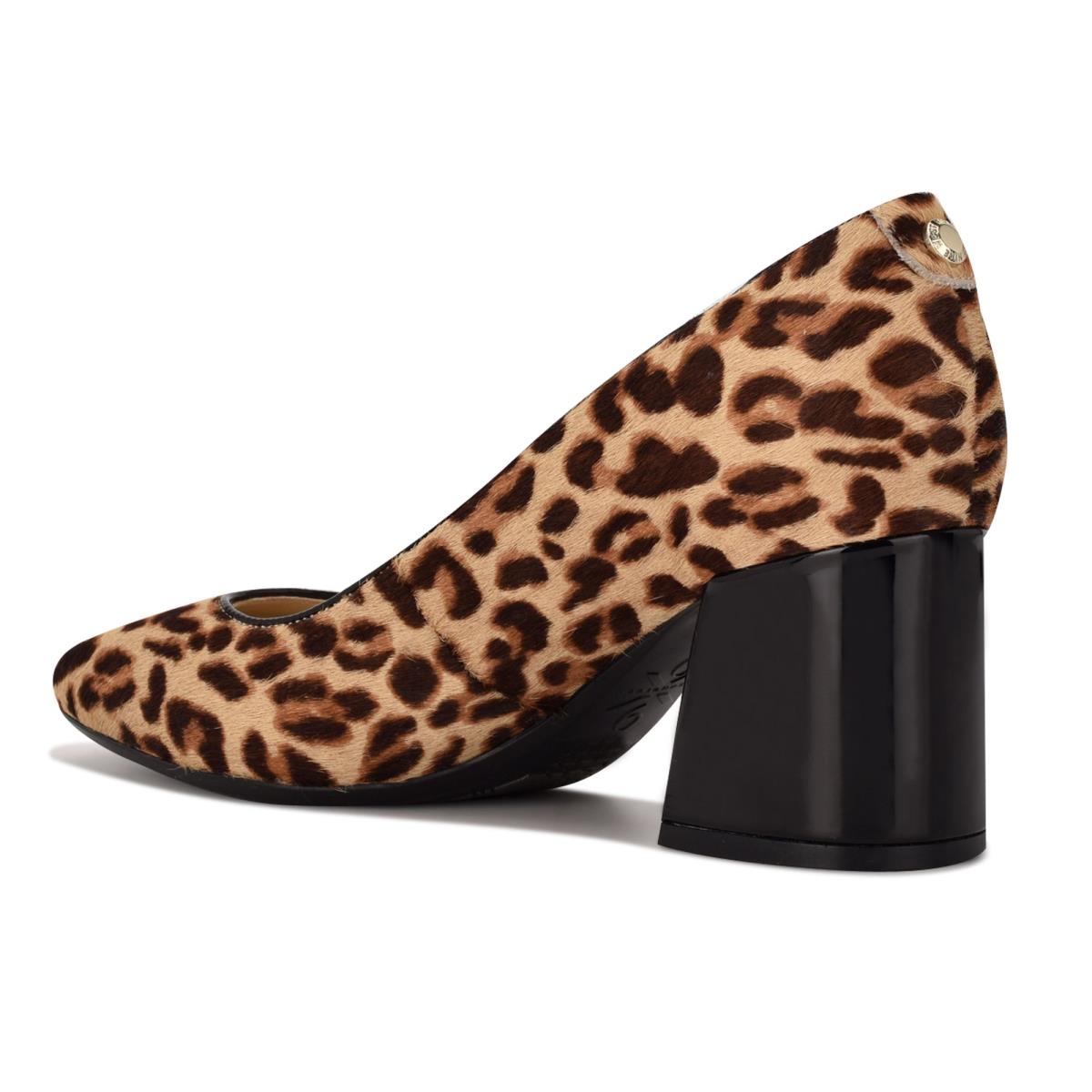 Nine West Vibe 9x9 Block Heel Leopardo | 1746IJSEK