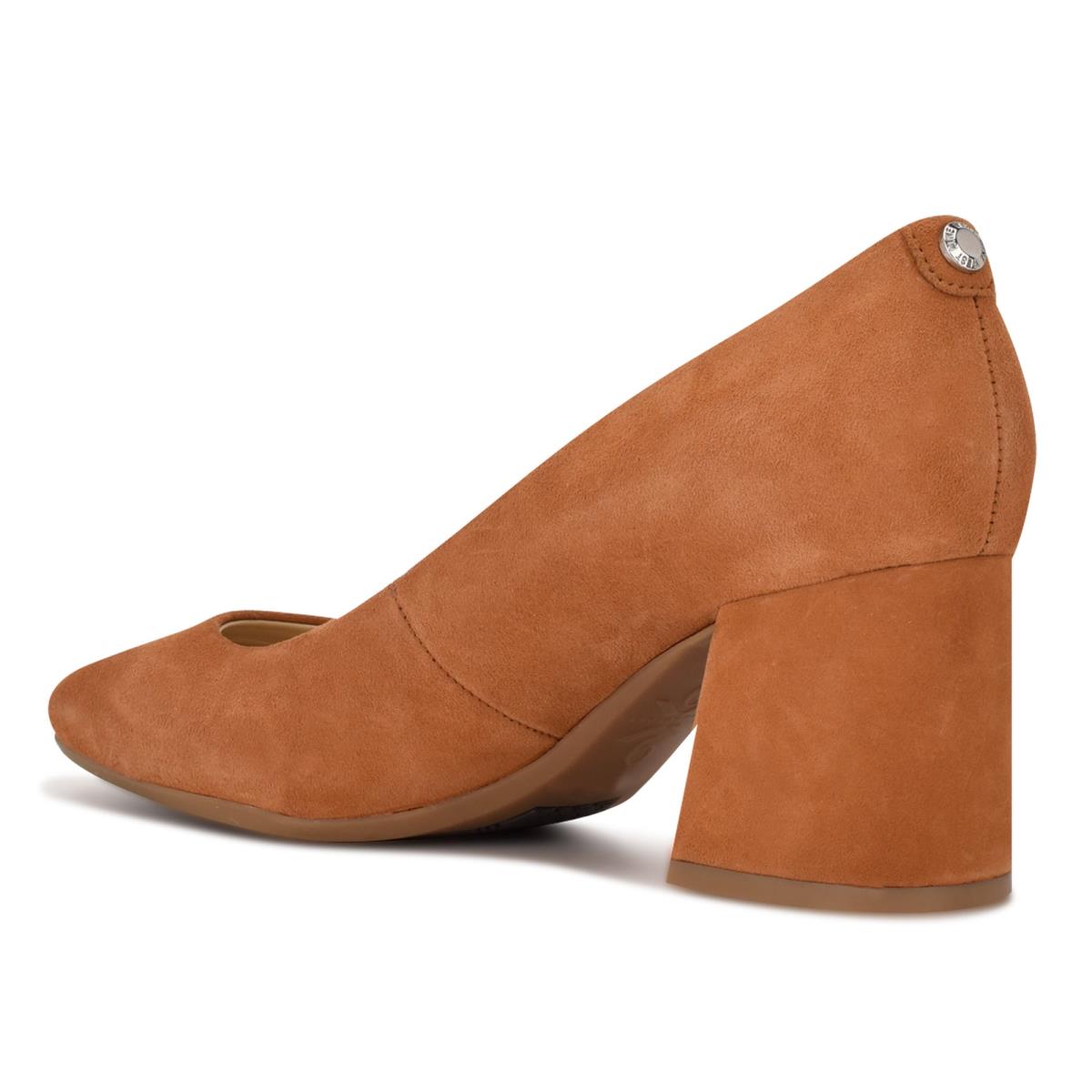 Nine West Vibe 9x9 Block Heel Moutarde | 7986AIDGR