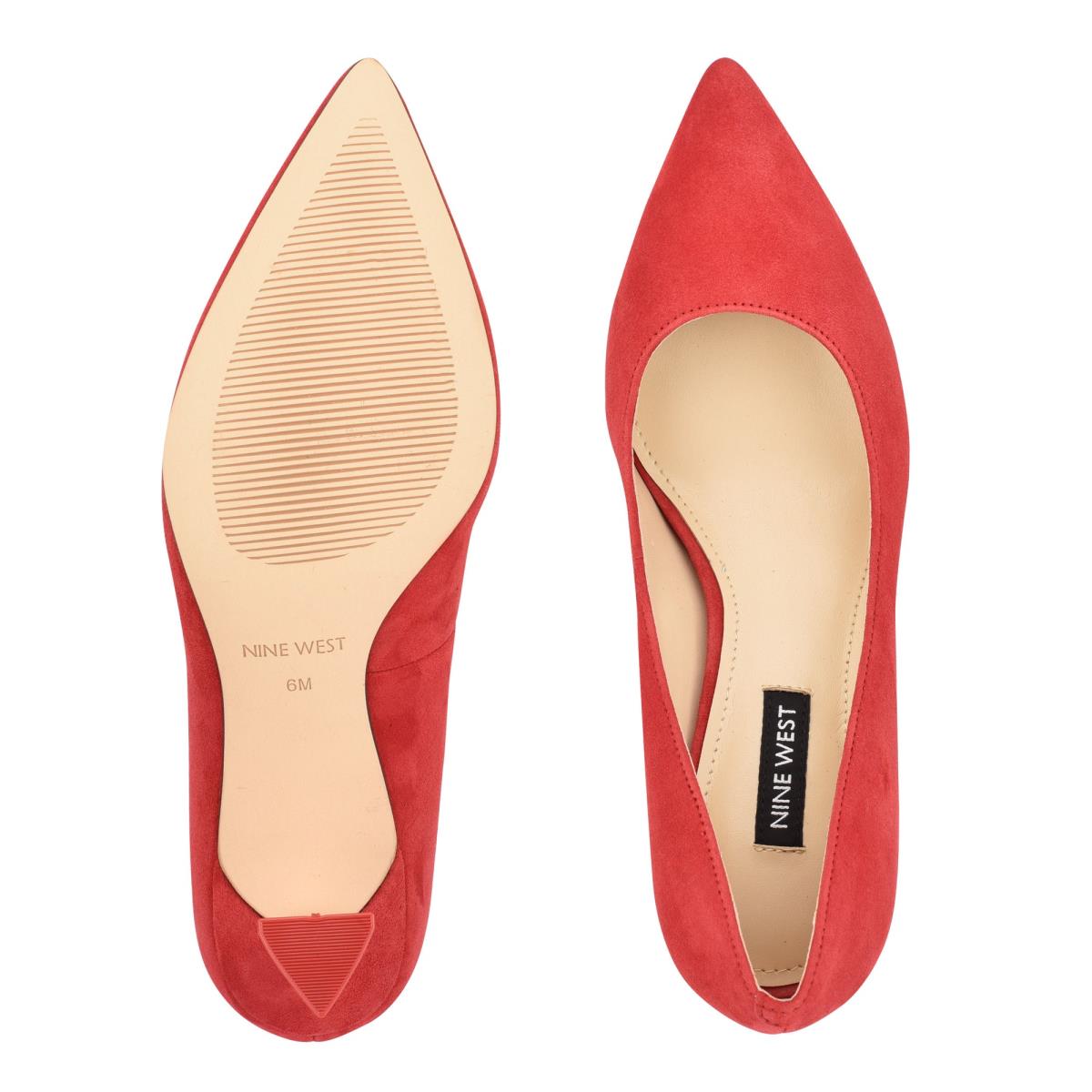 Nine West Workin Pointy Puntera Rojas | 5093WZVUS