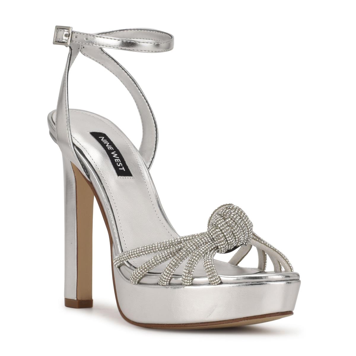 Nine West Wowzz Plataforma Plateadas | 0241JEFIG