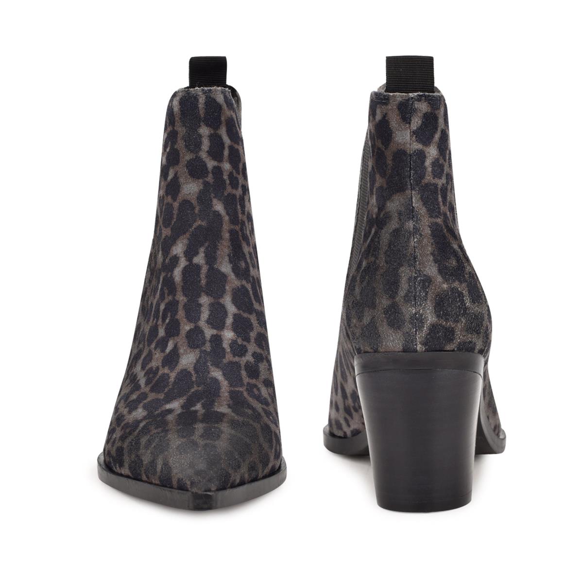 Nine West Wyllis Block Heel Gris Leopardo | 0154PLCZQ