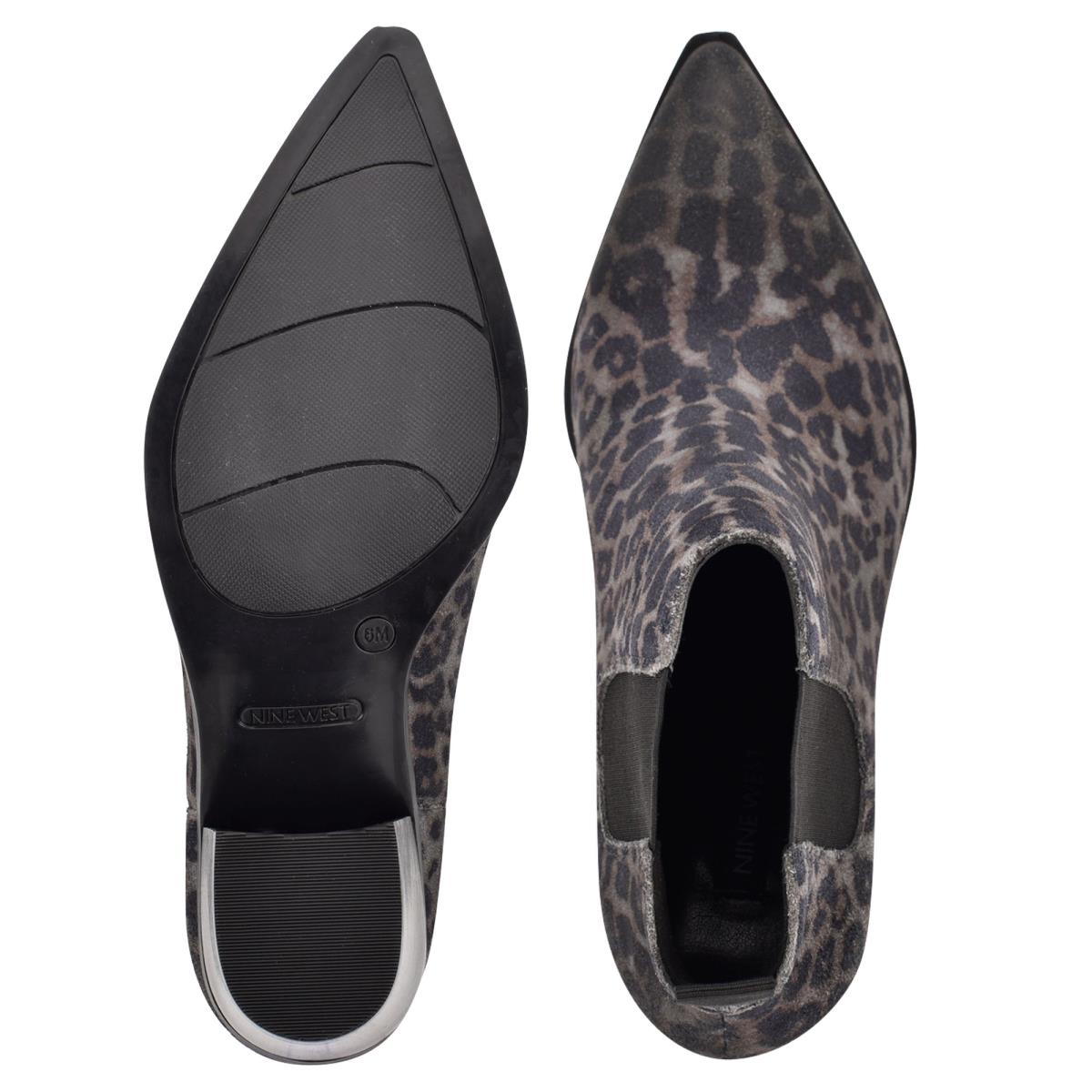 Nine West Wyllis Block Heel Gris Leopardo | 0154PLCZQ