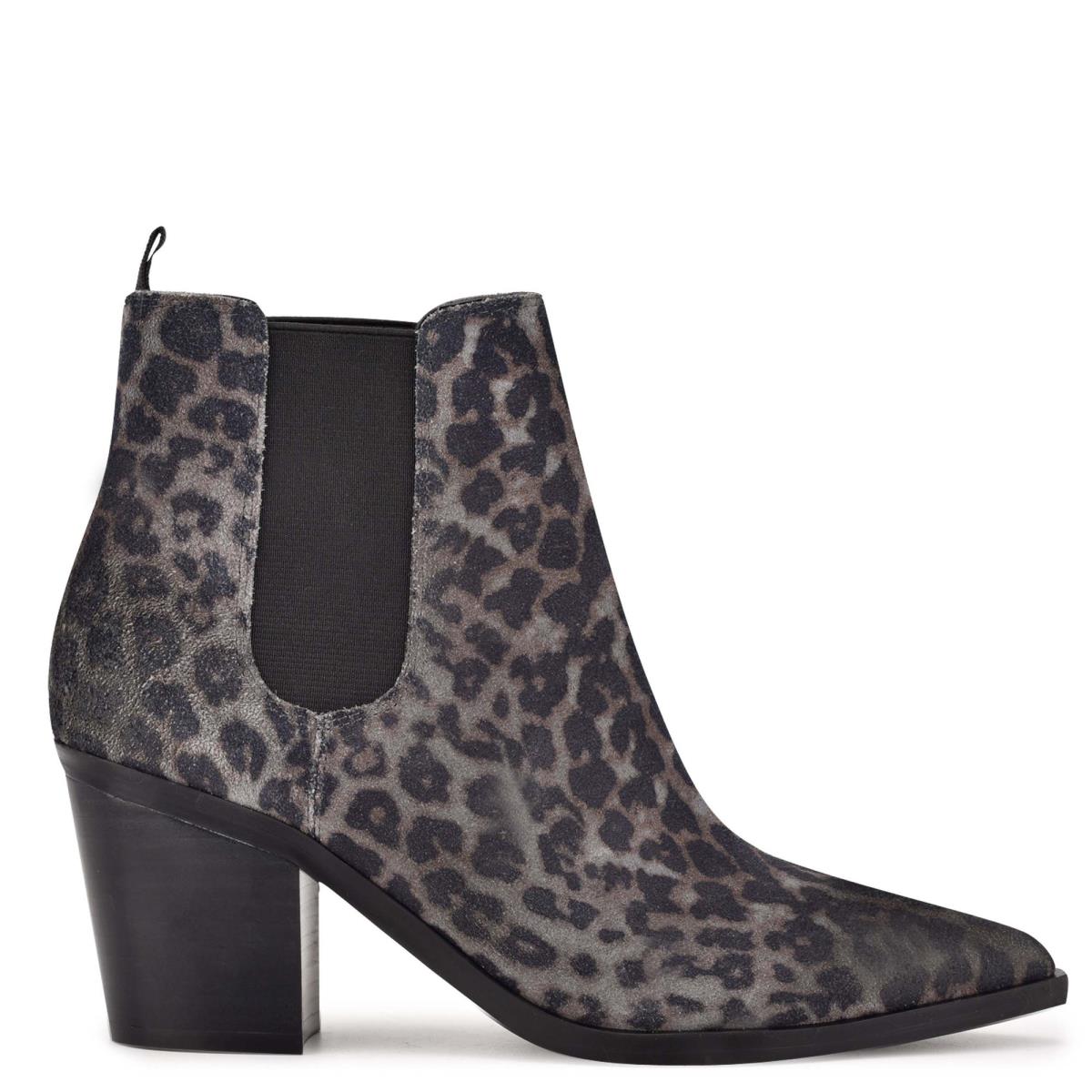 Nine West Wyllis Block Heel Gris Leopardo | 0154PLCZQ