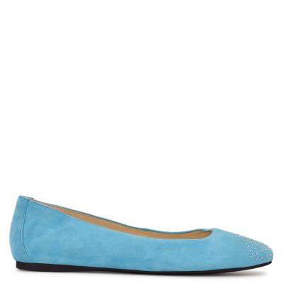 Nine West Aloha Studded Square-Puntera Azules Claro | 3915XPJAW