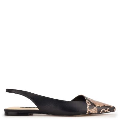 Nine West Beads Destalonadas Pointy Puntera Negras Serpent | 6715ZECAR