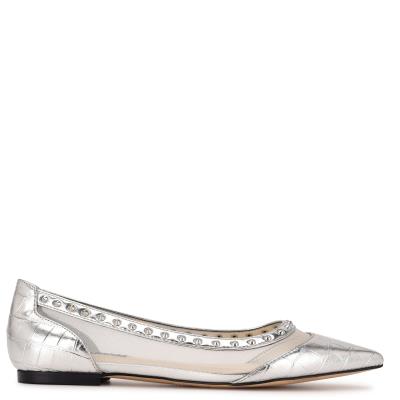 Nine West Bizzie Pointy Puntera Plateadas | 8619LJZQI