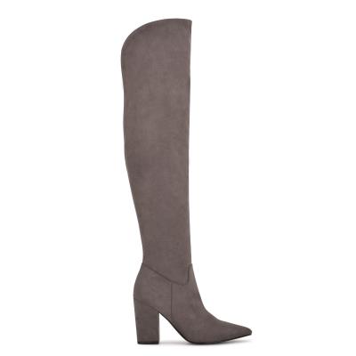 Nine West Goforit Over The Knee Gris | 7430MZJDX