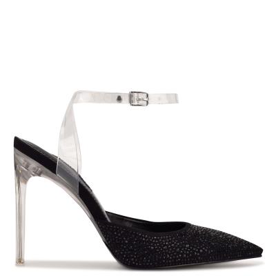 Nine West Sparkel Ankle Correa Negras | 1908IHSYL