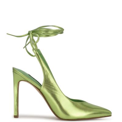 Nine West Talon Ankle Wrap Vestido Verde | 9573VROMP