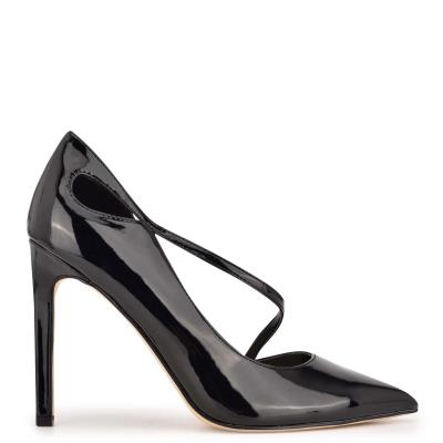 Nine West Twirl Pointy Puntera Negras | 5231MNABZ