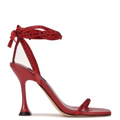 Nine West Zing Ankle Wrap Rojas | 7285RHVJD